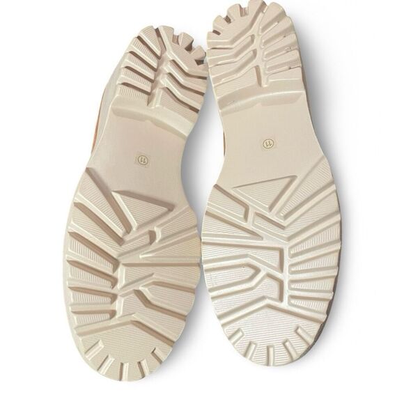 JULIET HOLY Lug Sole Platform Ankle Chelsea Slip on Boots, Dark Cognac, Size 11 - Picture 8 of 9